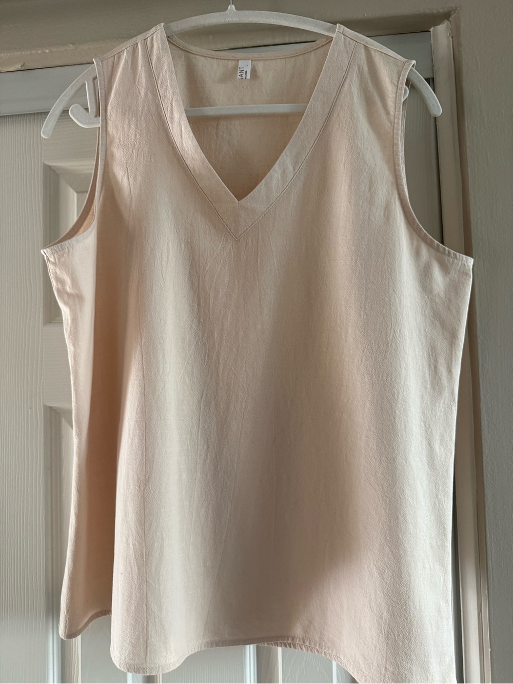ICON Cream Sleeveless V-Neck Blouse